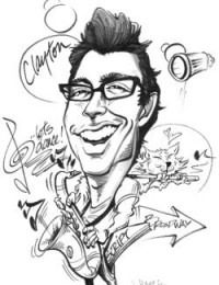 cartoon illustration of Clayton Labbe